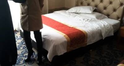 Latex bondage in a closet - icpvid.com