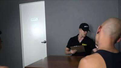 Ass fucking both suspects at once on the office desk - icpvid.com