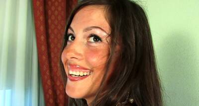 Lascivious barely legal brunette bimbo Evdokia explores tool - icpvid.com