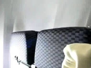 Hot blonde masturbates on a commercial flight - nvdvid.com