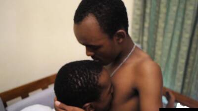 Sucked Ebony twink jerks while breeded - nvdvid.com