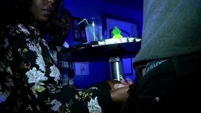 Ebony babe pounded by a black and a white cock in a party - nvdvid.com