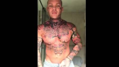 Tattoed guy and huge cock 3 - nvdvid.com