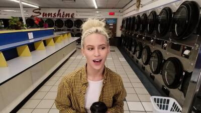 VR BANGERS Petite Kiara Cole Caught Naked In Public Laundry - nvdvid.com