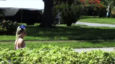 Fucking blonde money raising cutie in the backyard - icpvid.com