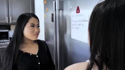 Asian teens in bed having fun with their stepcousin - icpvid.com