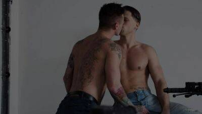 Inked stud sucks off and rides stepbro - drtuber.com