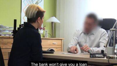 LOAN4K. Blonde is rammed by the horny lender right on table - drtuber.com