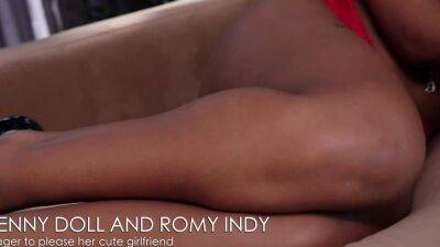 Jenny Doll - Lesbea Sexy black lesbian Romy Indy licks Jenny Doll - drtuber.com - Czech Republic