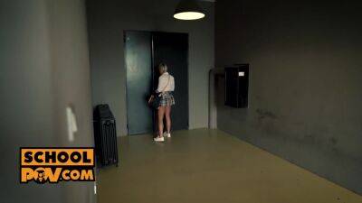 Pov - Kinky Shcoolgirl Slut Kittina Fucks To Keep You Quiet - upornia.com