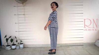 Photographing In Prison. The Detained Lady Is A Prisoner Of The Prison. She Is Made To Undress On Ca - upornia.com
