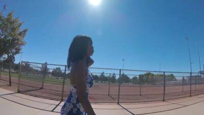 Busty Black Babe Show Her Great Body Outdoor And Get Fucked - upornia.com