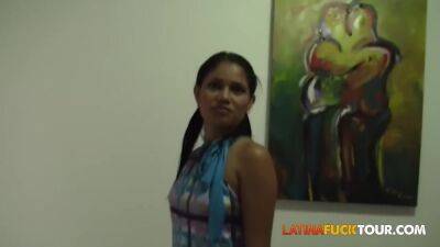19yo Petite Latina With Braces Struggling To Fit Big Cock - upornia.com