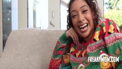 Misty Stone - Sarah Lace And Misty Stone - Christmas With My Ebony Mom And Teenie Sis 8 Min - hclips.com