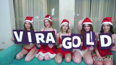 Christmas Home Orgy With 5 Petite Girls And Kitsune Liss - Rina Ray, Ellis Baileys And Goldie Small - upornia.com - Russia