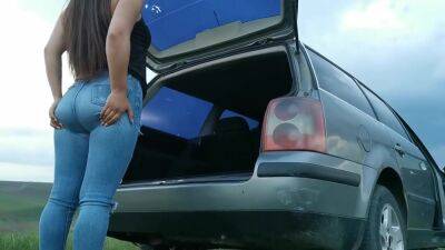 Fuck Her In Pussy On The Field In Car Cum On Her - hclips.com