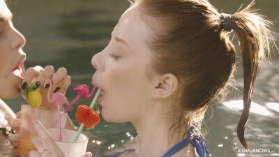 Lottie Magne - Clara Mia - Clara - Clara Mia And Lottie Magne In Poolside Orgasms - upornia.com