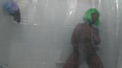 Curvy Ebony Takes Erotic Shower - upornia.com