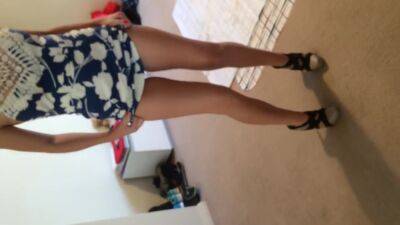 Slut Teases & Strips Before Cake Sitting & Fucking Herself - hclips.com