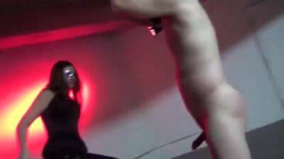 Domme Kicks And Spanks Cock Balls Ass Of Naked Male Slave - upornia.com
