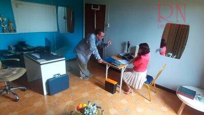 Office Domination Boss Fucks Secretary While She Is On The Phone. Blowjob In Office Cam 1 - upornia.com