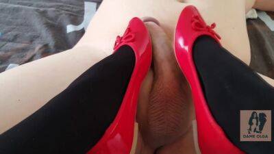 Shoejob / Flatjob In Red Patent Ballet Flats - hclips.com