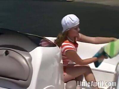 Fingering Outdoors With Little April - upornia.com