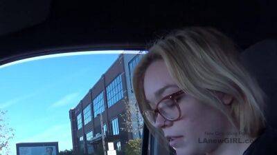 Blond with glasses makes hard dick spunk in studio - Pov Porn - sunporno.com