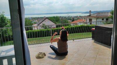 Hairjob On The Balcony - hclips.com