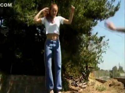 Young Brunette Is Lying By The Pool When A Hunk Comes Along To Fuck Her - upornia.com