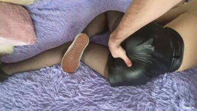 Neighbor Jerks Me With Feet. Fucked Hard And Cum On Pantyhose. - veryfreeporn.com