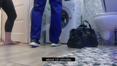 The Plumber Fucks The Housewife With Her Head Stuck In The Washing Machine - hclips.com