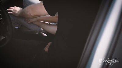 A Voyeur Catches Us Playing In The Car So I Give Him A Handjob! Then I Fuck My Cuckold Husband - hclips.com