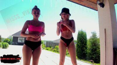 Two Stepsisters Went Out Alone And Got Overexcited - hclips.com