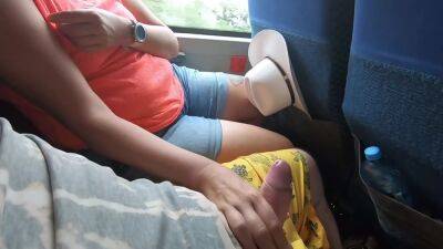 Cock Sucking And Handjob On Public Bus & Cum Swallow - hclips.com