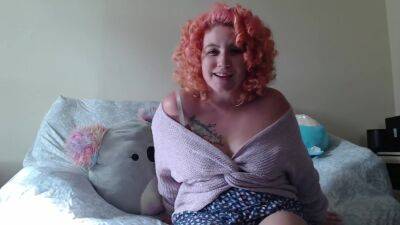 Truth Or Dare - Pink Haired Cute Milf Fills Herself With Dildo - hclips.com