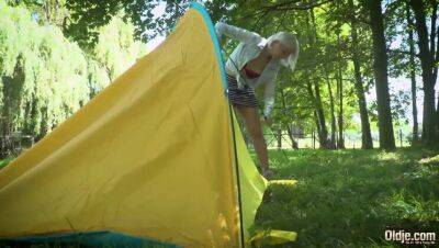 Lusty teen blonde bang grandpa in the woods - xxxfiles.com