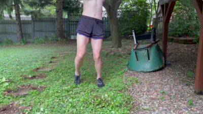 Mowing Grass Topless (head Unfortunately Cut Off) - upornia.com