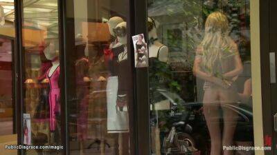 Blond Ass And Feet Whipped Outdoors - hclips.com