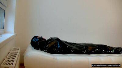 Sexy Latex Slave In The Rubber Bondage Body Bag - hclips.com