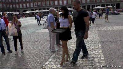 Hot slut gets group fucked in public - veryfreeporn.com - Spain