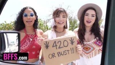 BFFS - Big Assed Teen Besties Dirty 420 Celebrating With Beach Party And Wild Foursome Orgy - xxxfiles.com