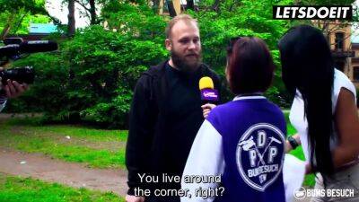 Picks Bearded Fan & Seduces Him Into Hardcore Sex With Jolee Love And Karina Clarke - hclips.com