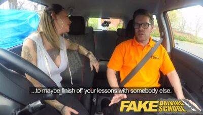 Car Sex - Fake Driving School Messy creampie advanced lesson for tattooed thot - porntry.com