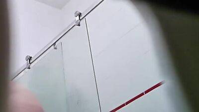 Big Tits mature caught in shower - voyeurhit.com