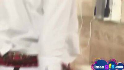 Sweet Brunette In Uniform - upornia.com