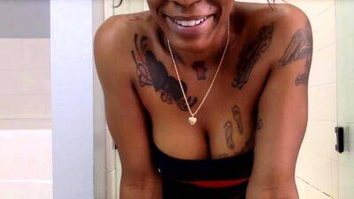 Black beauty with a great tatted body big tits - drtuber.com