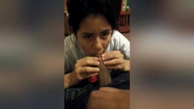 Schoolgirl Slut Happy To Lick Big Dick Like Its A Lollipop - desi-porntube.com