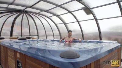 Angie Moon receives a lot of cum in mouth - sexu.com