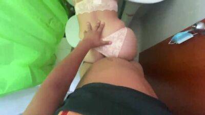 We locked ourselves in the bathroom and I hit her hard in that cunt - porntry.com